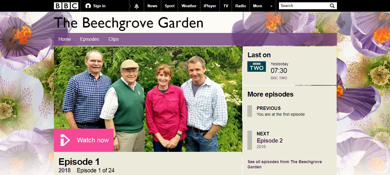 Rosie Nixon flower photography on Beechgrove Garden BBC2 with Carole Baxter